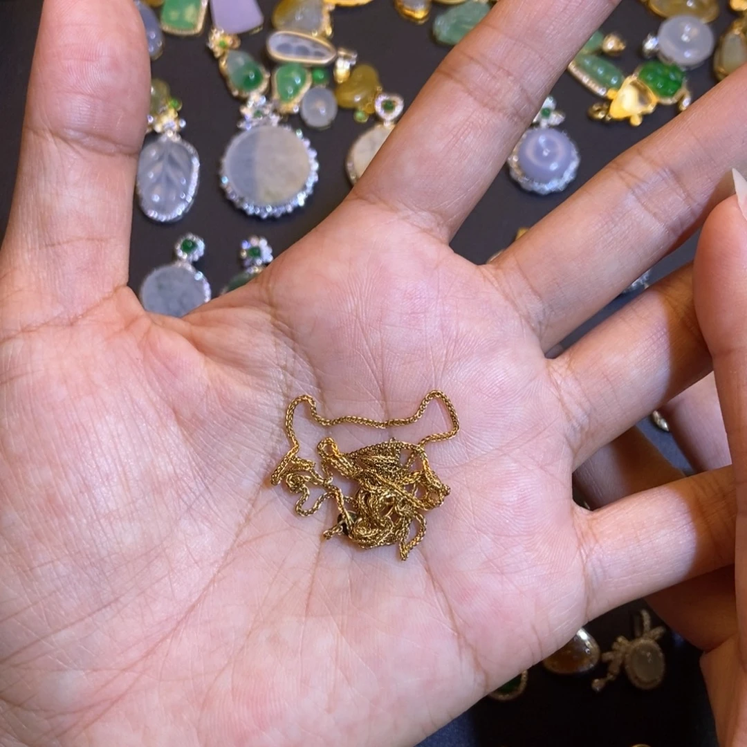 S***n翡翠银S925镶嵌吊坠(不含链)