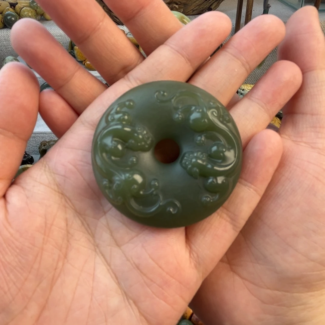 岫岩老玉（透闪石质玉）把件未镶嵌6*呀