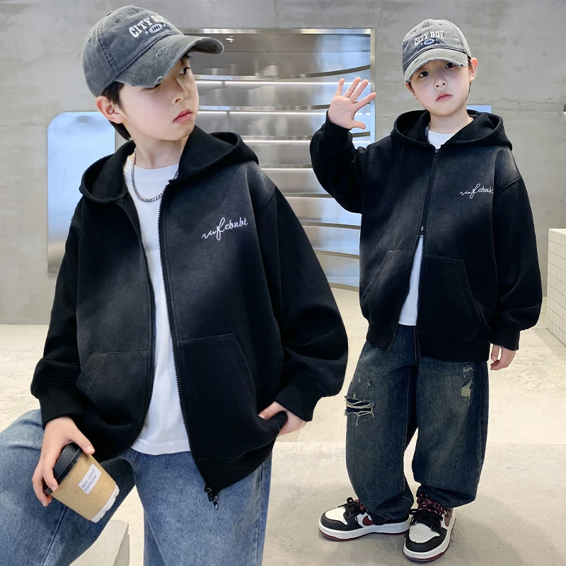 男童春秋外套春季新款风衣中大童夹克男孩秋季工装拉链衫儿童装潮