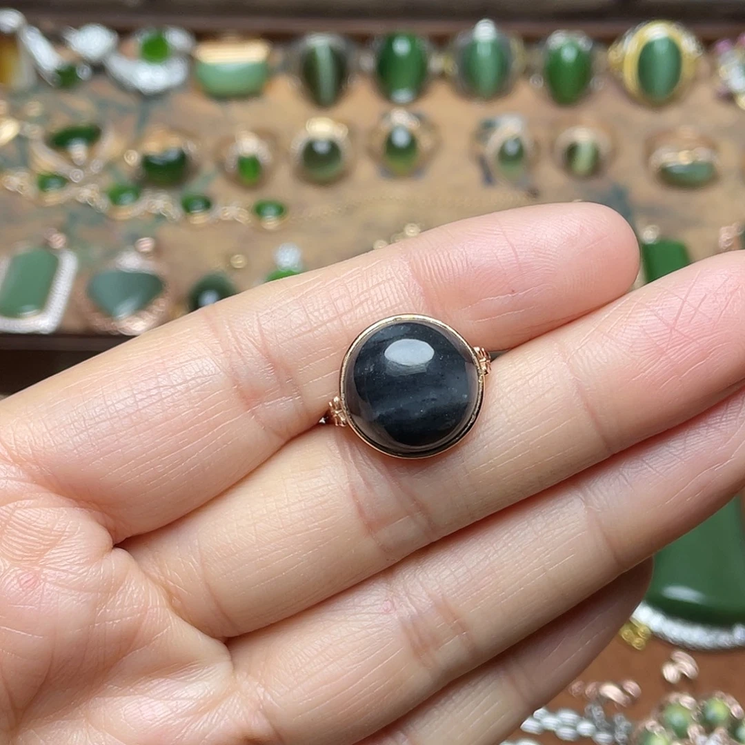 和田玉银S925镶嵌吊坠(赠链)