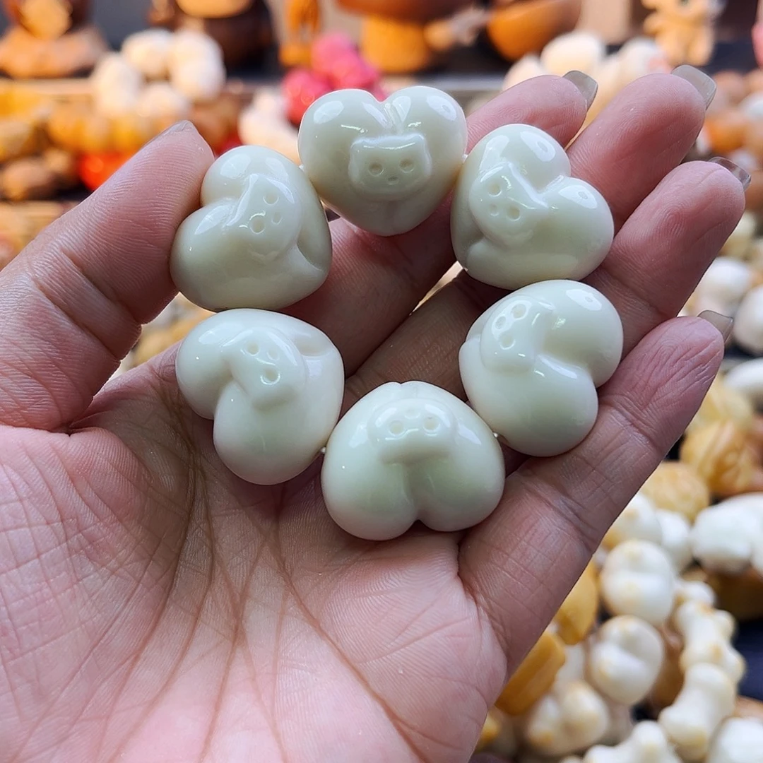 手串菩提根/象牙果爱心猫手捻