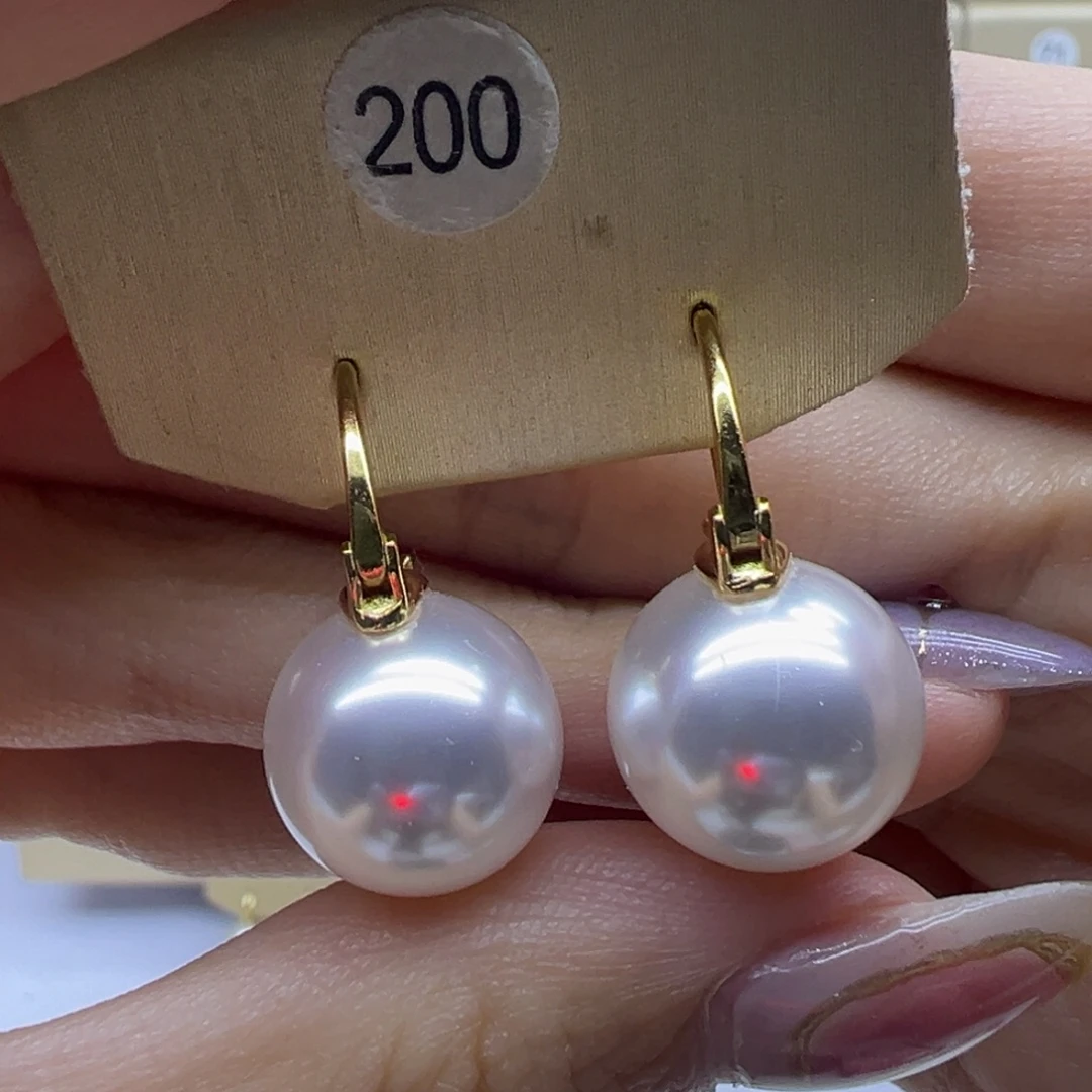 银S925镶嵌淡水珍珠耳饰