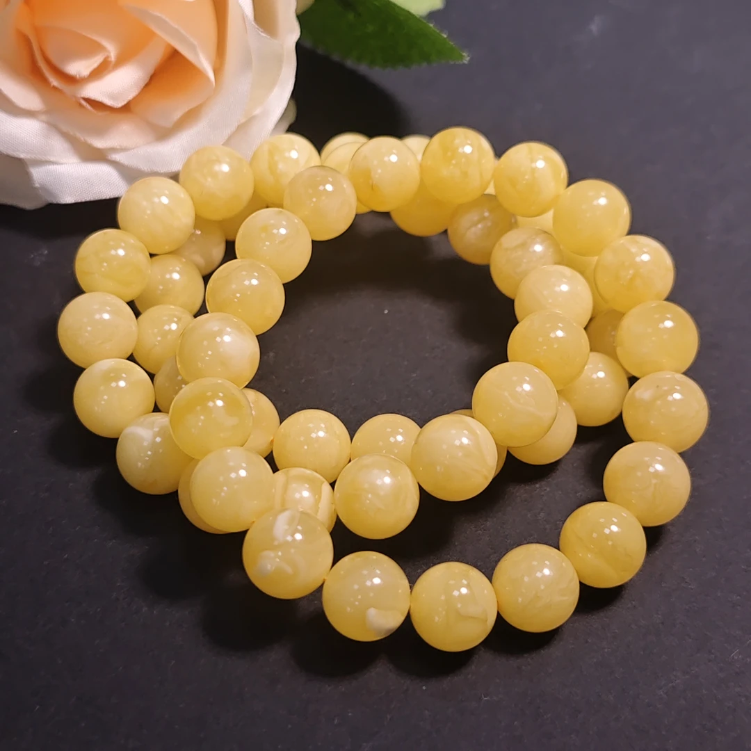 ［书记甄选］天然蜜蜡单圈手链 多样性发一件 约10mm XW5482