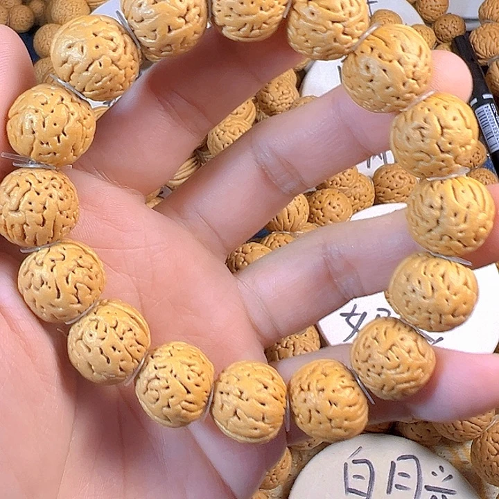 开***心吊坠桃核16盘锦奶豆桃核