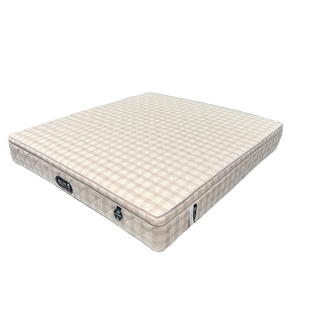 亚麻华夫格抑菌防螨3D黄麻纤维独立整网静音弹簧全拆床垫可洗环保