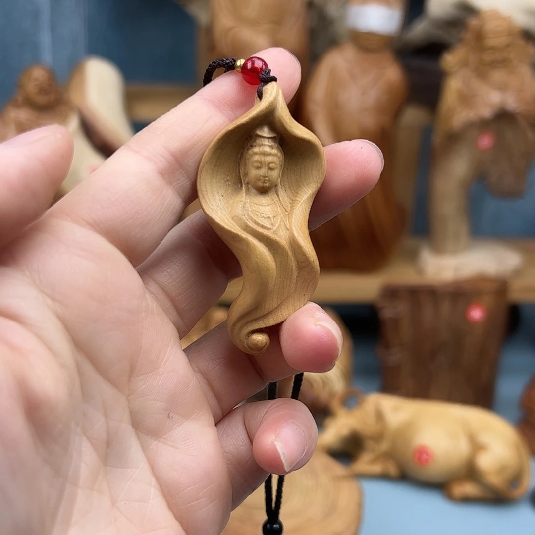木柏木摆件手把件，