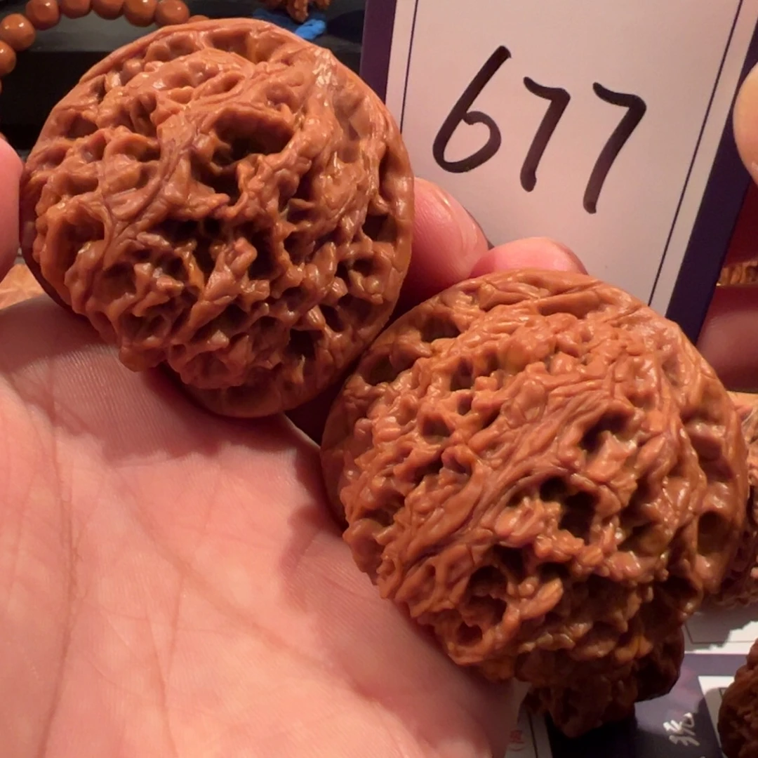 把件文玩核桃水龙纹47尺寸677号