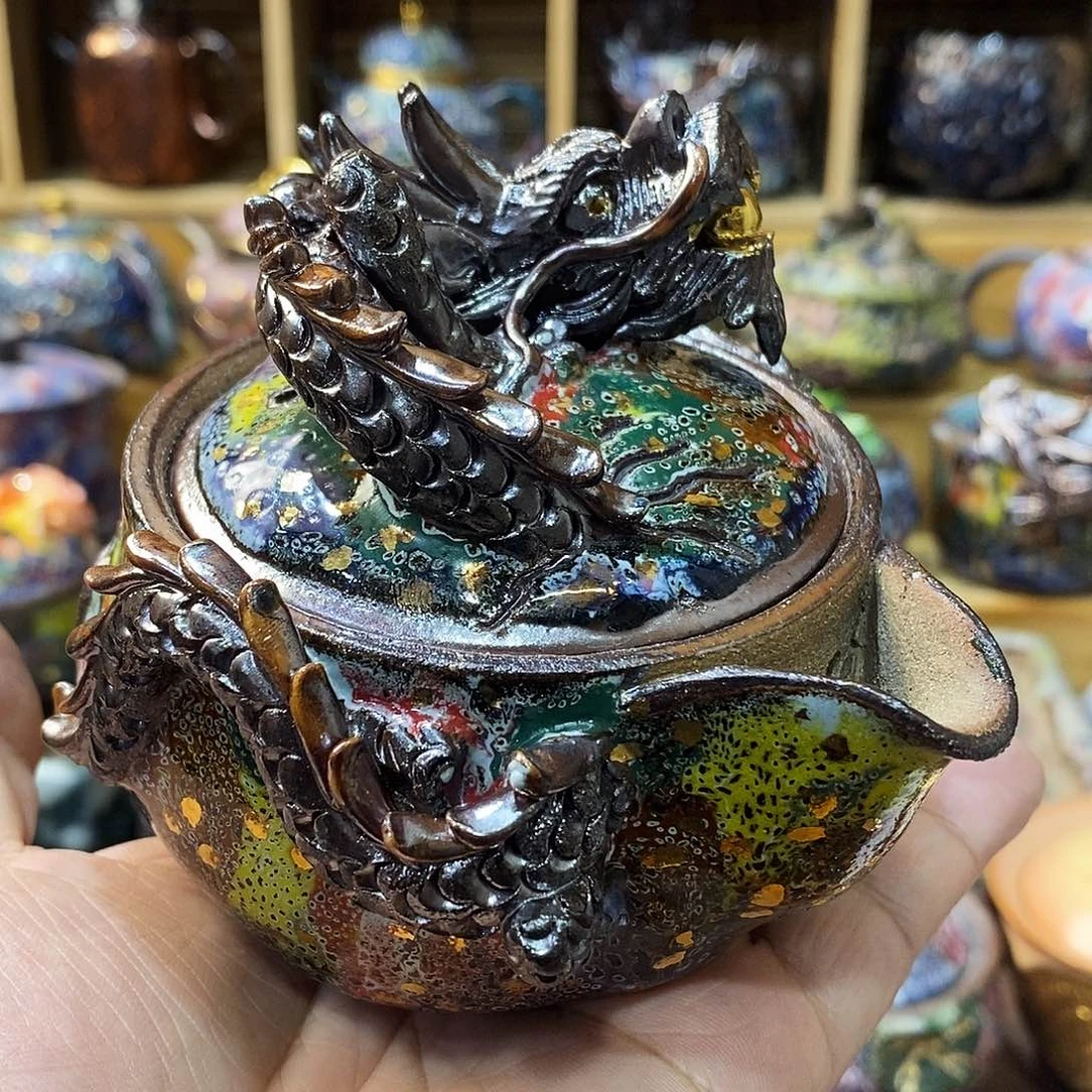 粗陶志野柴柴茶器