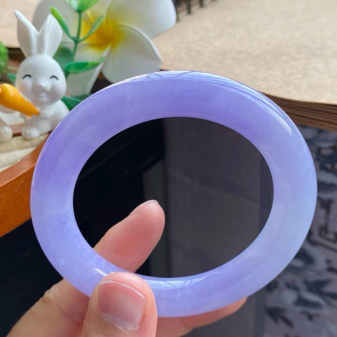 403盘》紫罗兰圆条2630号54.5-11-10.9 厚装圆润！天然翡翠