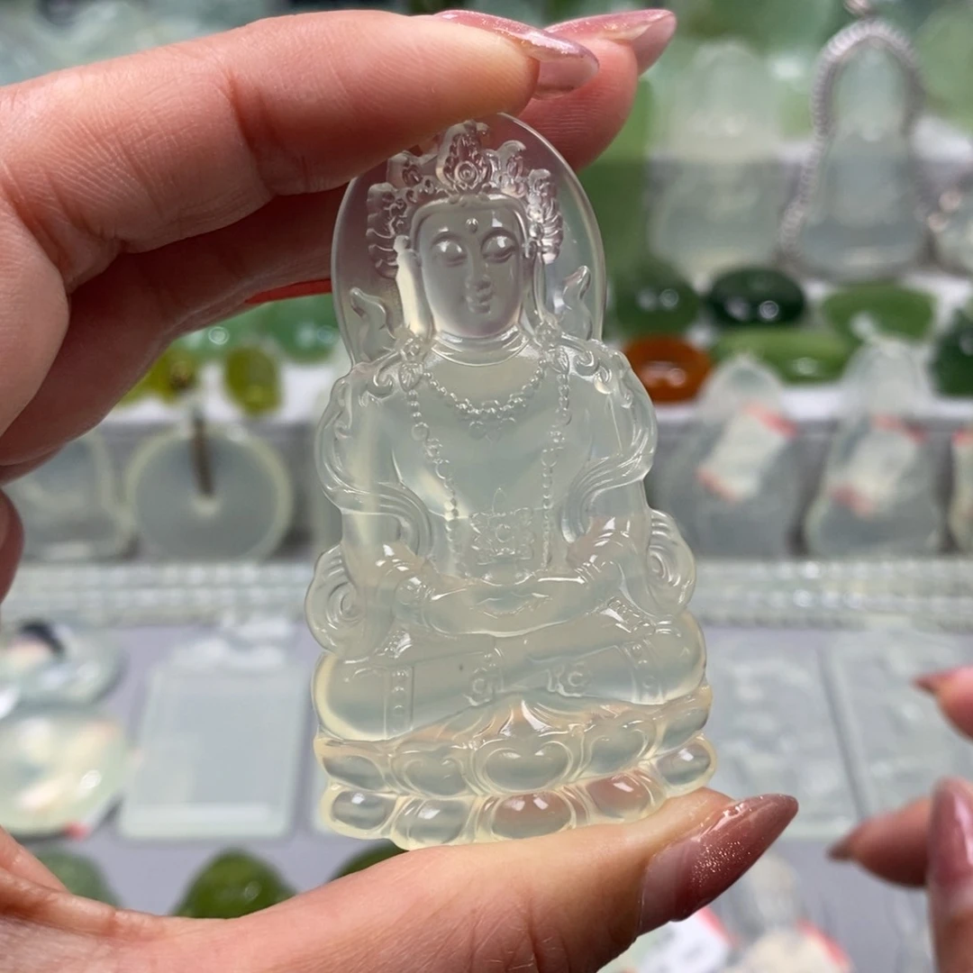 蛇纹石玉未镶嵌颈饰