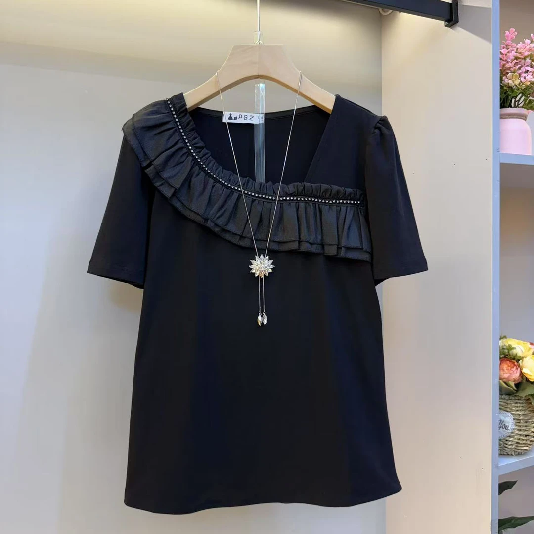 欧货新款遮肉显瘦气质百搭时尚女人衫