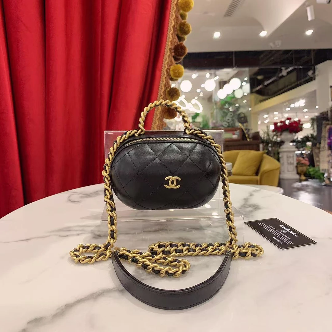 95新 Chanel/香奈儿 GGS丨22P手柄胶囊包黑金单肩包芯片21754580
