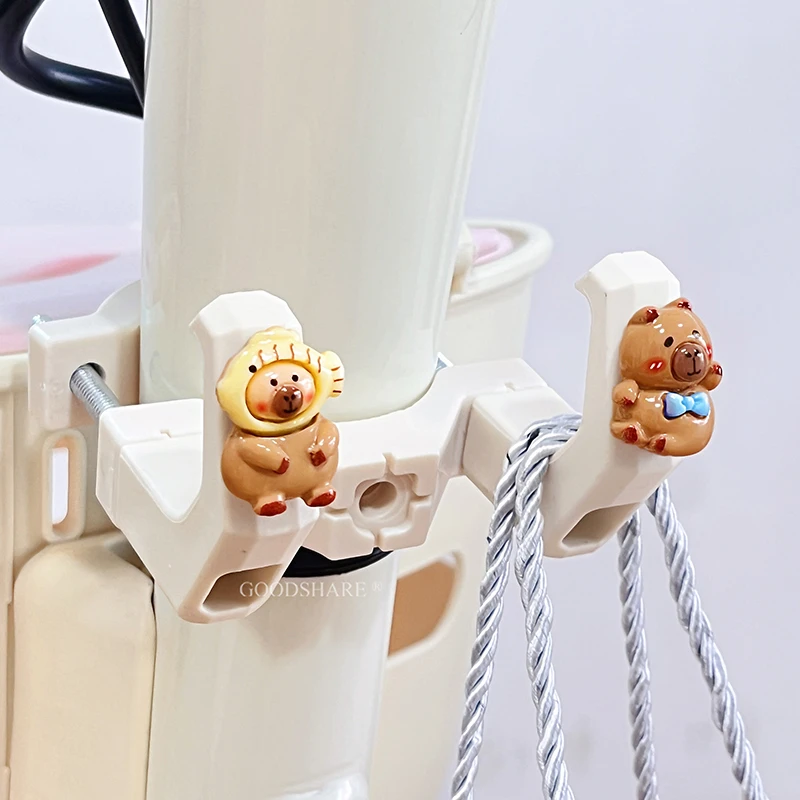 电动车前置挂钩可爱卡通卡皮巴拉电瓶车自行车通用强力承重挂物钩