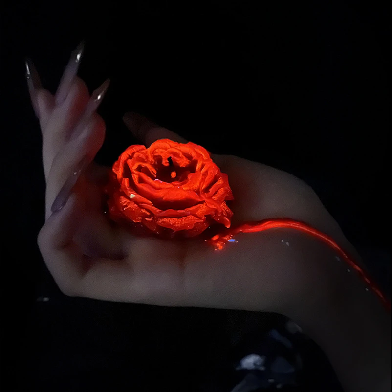 【秘恋】烈焰红唇夜光-香薰蜡烛低温-可撕拉香薰蜡烛