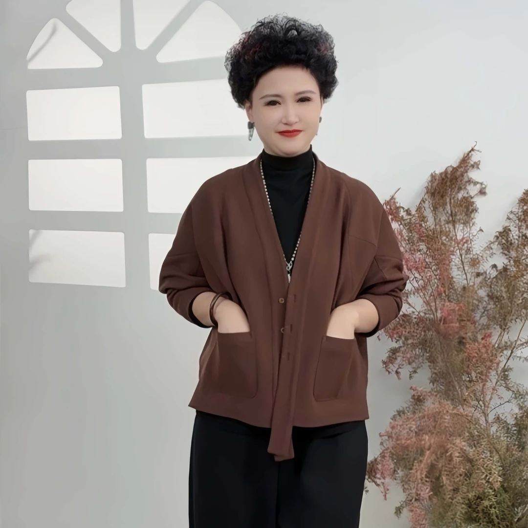 宽松休闲加厚气质短款外套2024秋冬新款女士毛呢外套洋气大码上衣