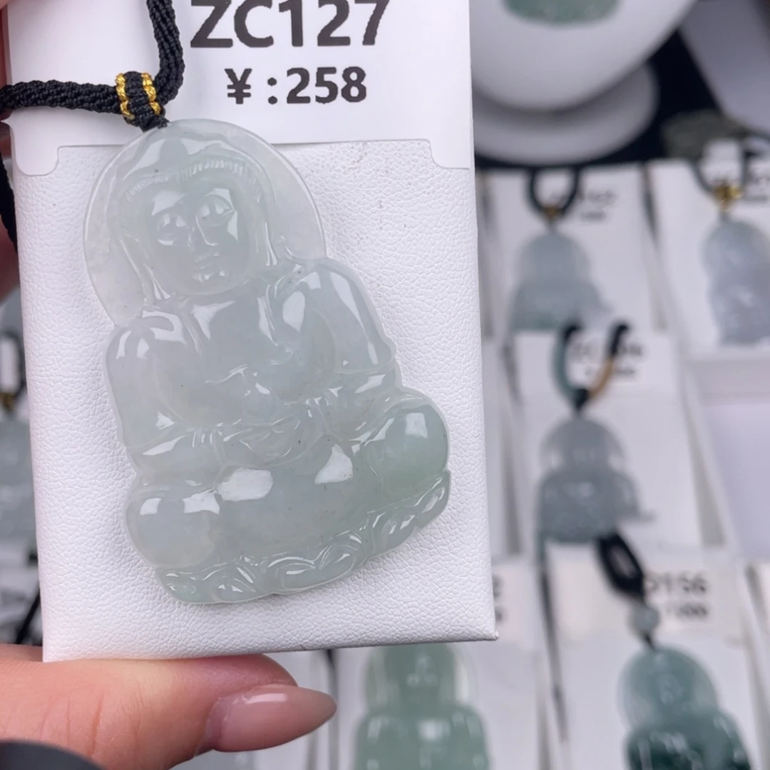 翡翠未镶嵌颈饰zc127