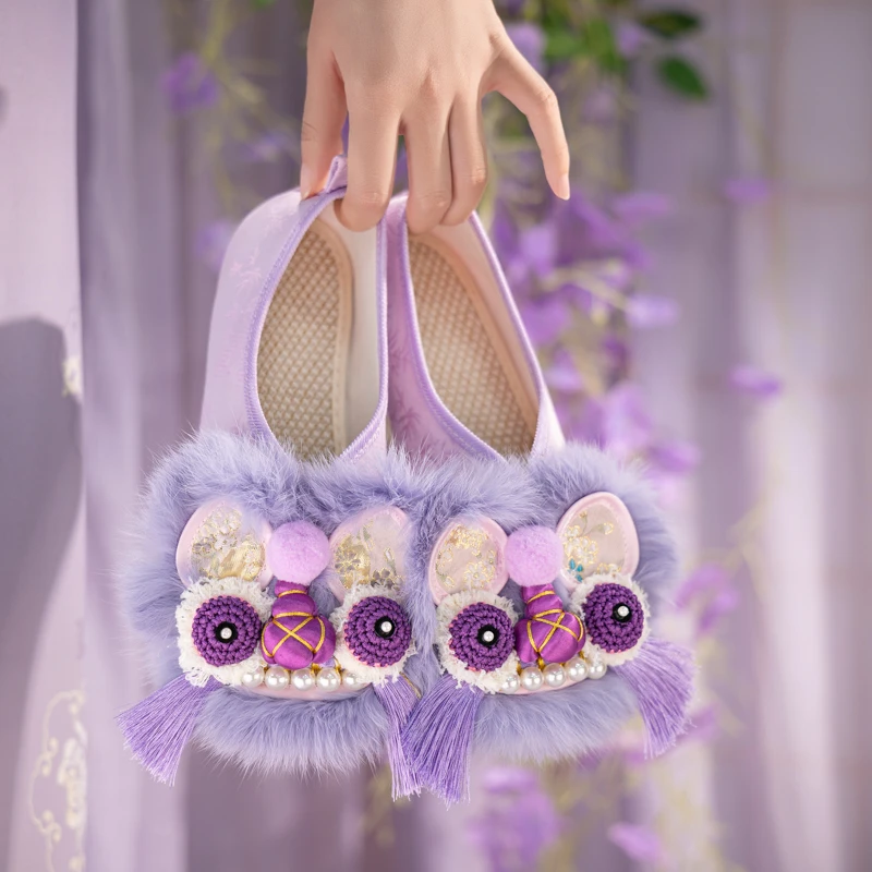 新中式单鞋2025年夏季新款成人手工虎头鞋复古民族风国风绣花鞋