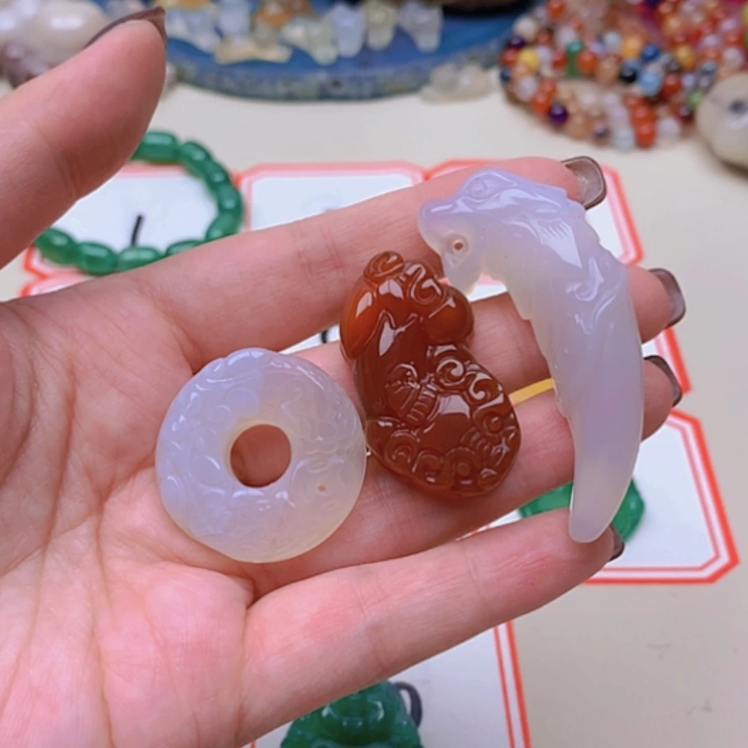 【闪购商品】未镶嵌玛瑙/玉髓珠宝半成品流***梦