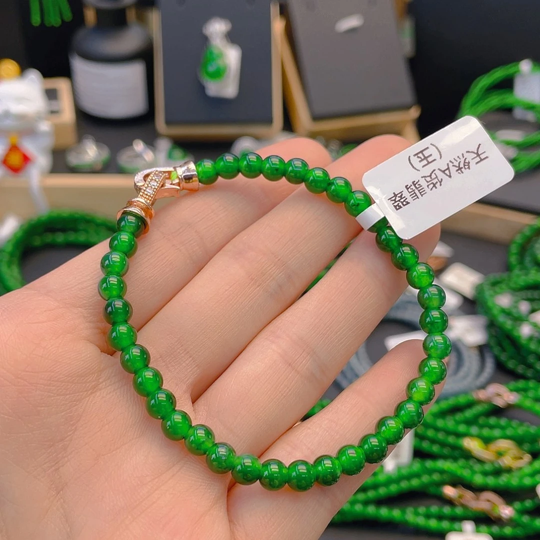 翡翠手链未镶嵌手链卡5