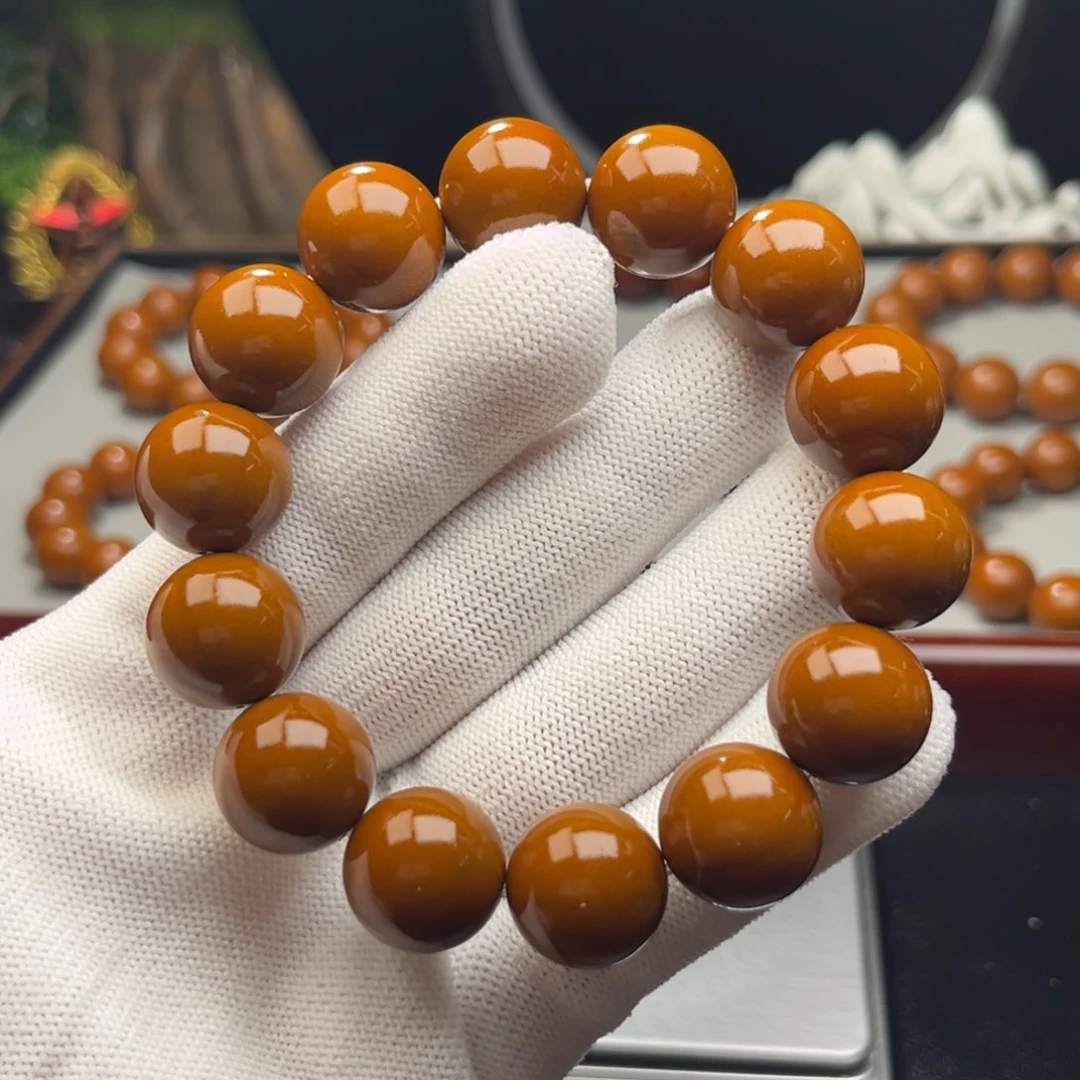 橄榄核手串兔**森1.6+全品老树铁核 小孔 微瑕