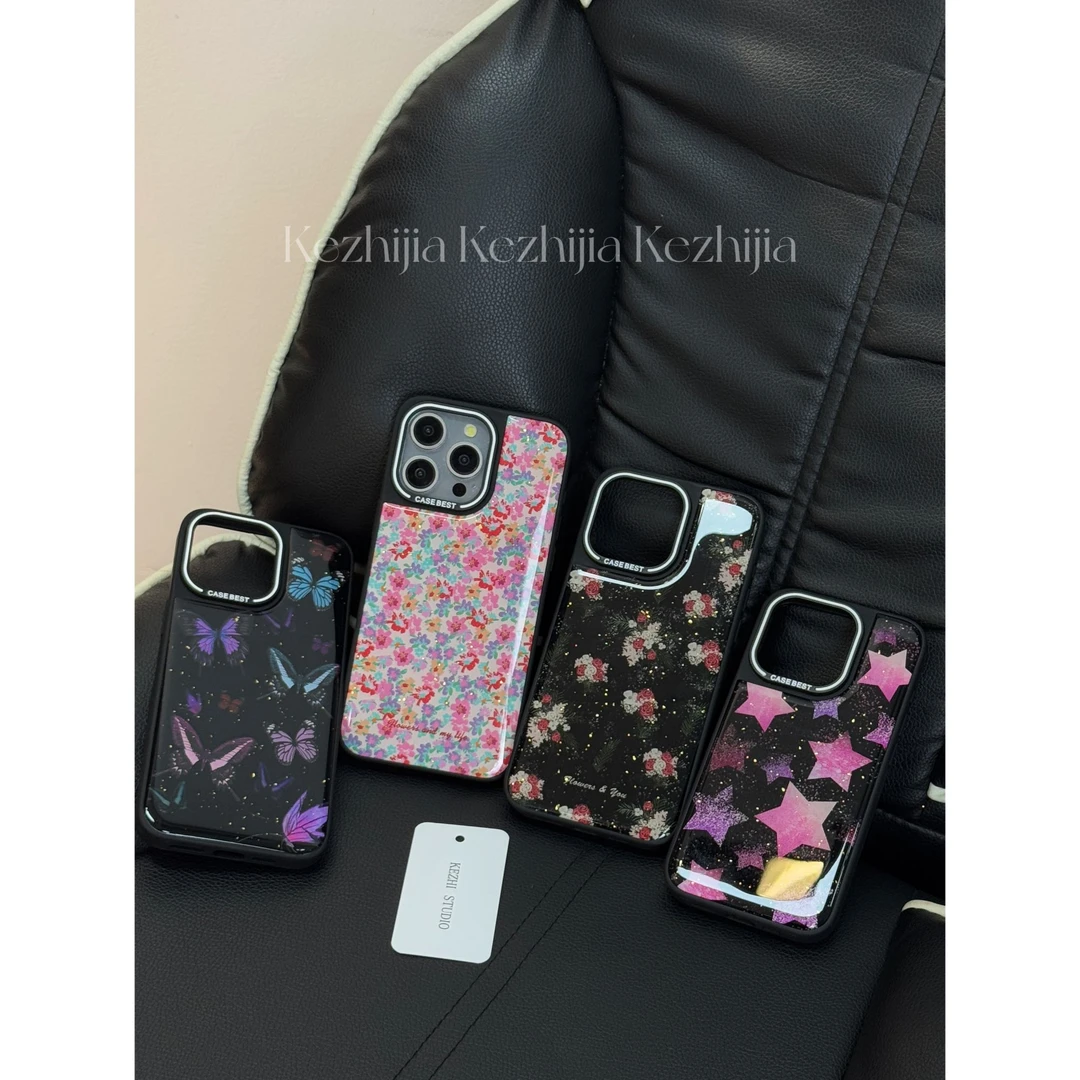 【壳之】高级iPhone新款玫瑰蝴蝶适用苹果16/15/14/13promax手机壳