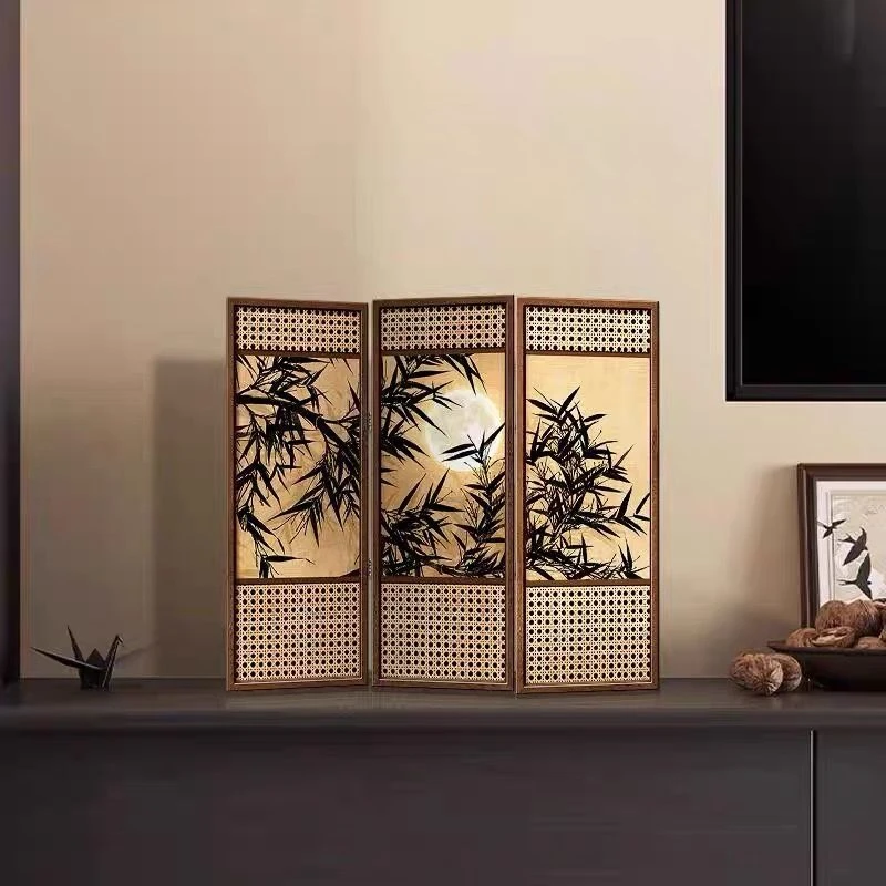 B02古风桌面屏风摆件中国餐厅茶室电视柜餐边斗柜摆台复古2030