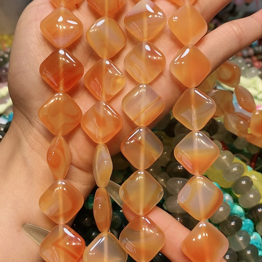 散珠玛瑙/玉髓玛瑙斜方一条