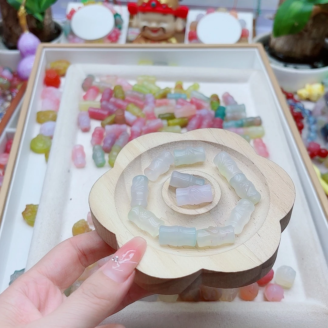 开***人玛瑙/玉髓未镶嵌手链盐源87