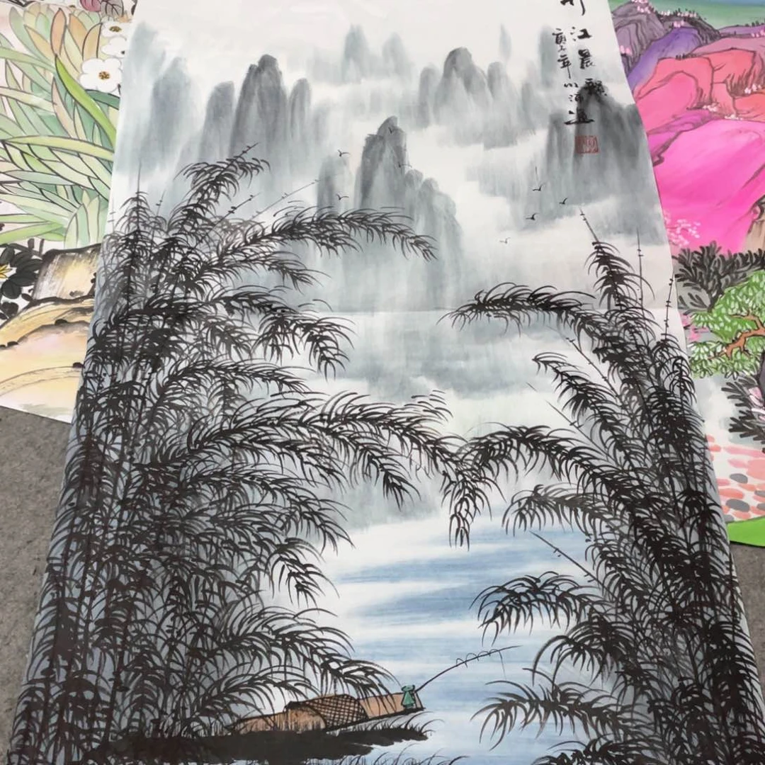 国画国画作者画心一张