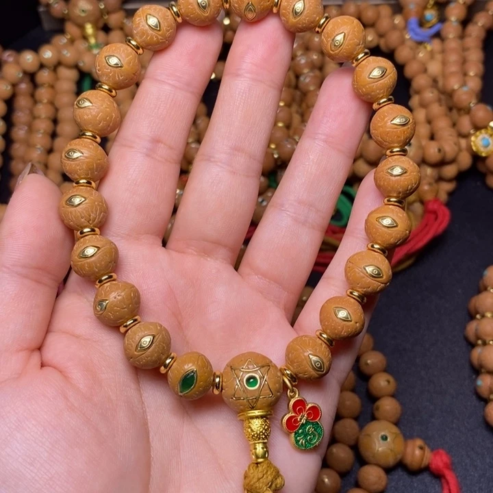 手串凤眼菩提手串12+铜眼