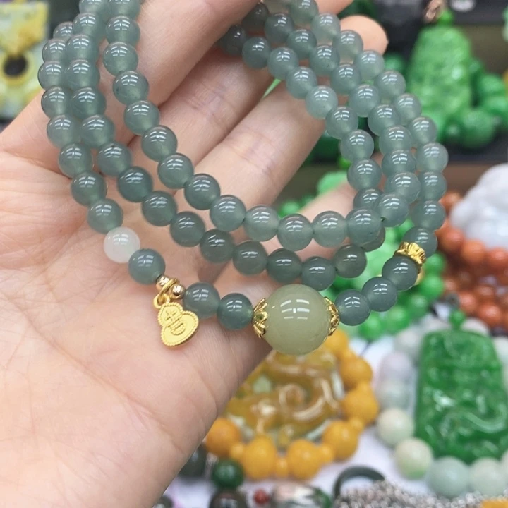 翡翠未镶嵌耳饰项链29