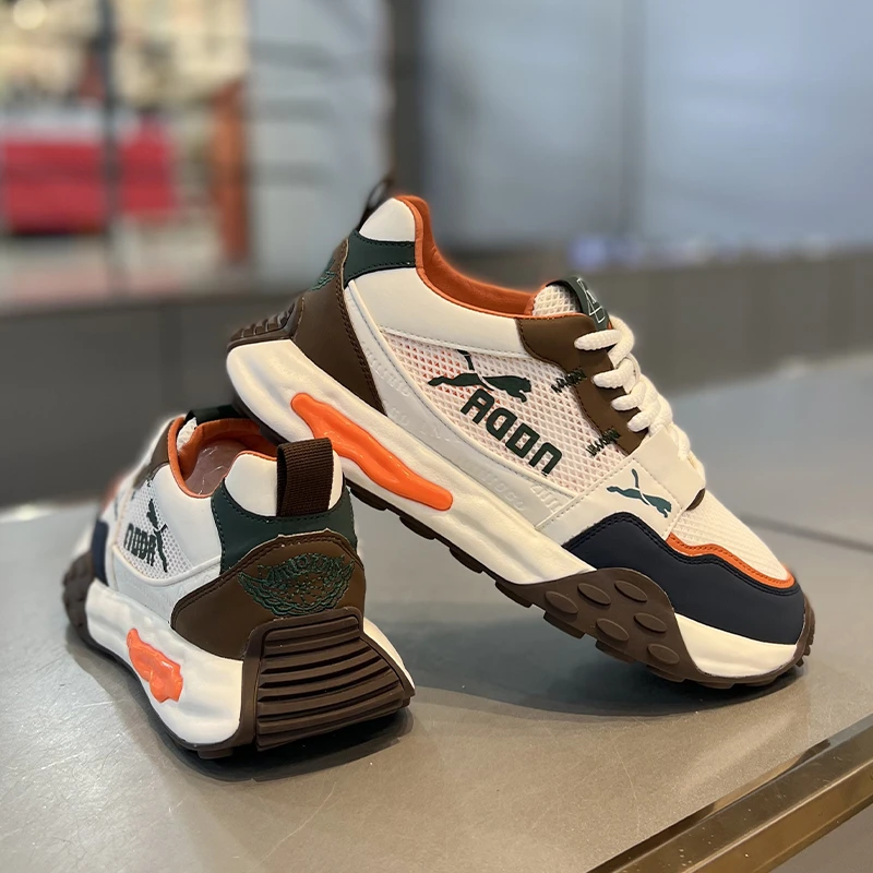 巴黎『设计风』新品好物~力荐！潮流厚底拼色运动百搭轻便休闲板鞋男