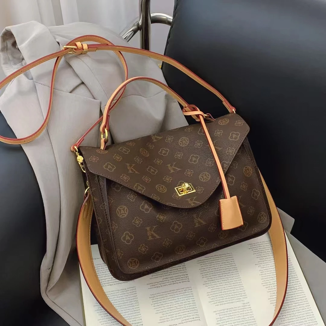 斜挎包法式复古风PVC拼色古缇蔻休闲轻奢腋下包单肩气质1135号