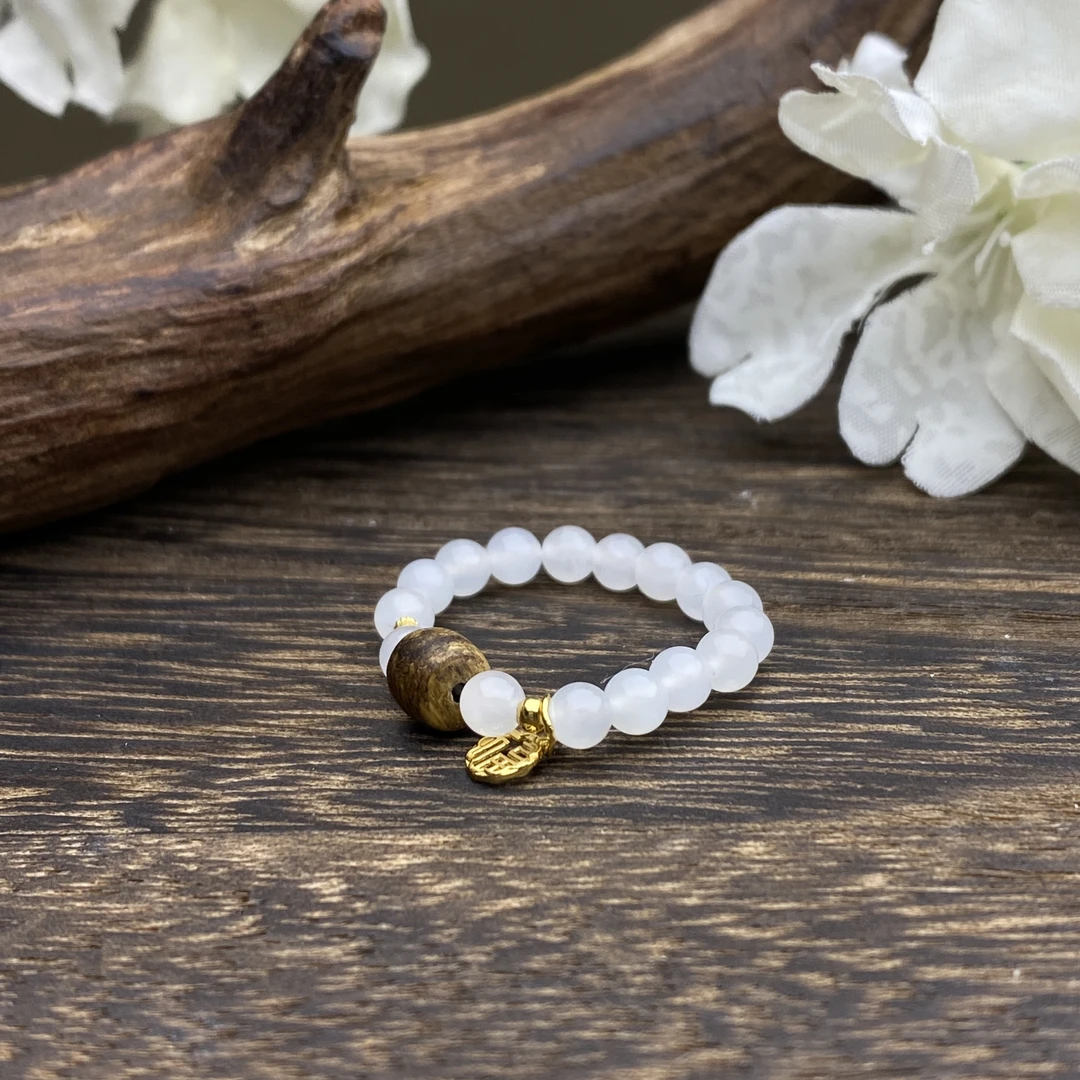 【小北好物】和田玉DIY戒圈 QH75X242【多样性发一件】约4mm