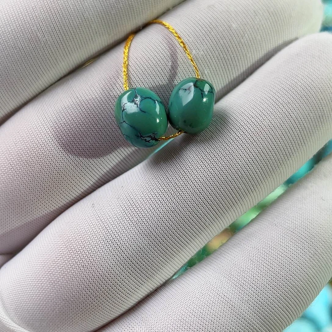 绿松石未镶嵌珠宝奇石7.5mm