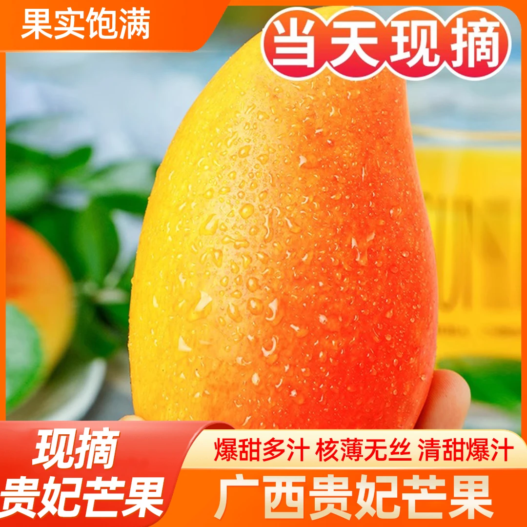 【包邮】正宗广西贵妃芒产地直发自然成熟香甜多汁核薄肉厚