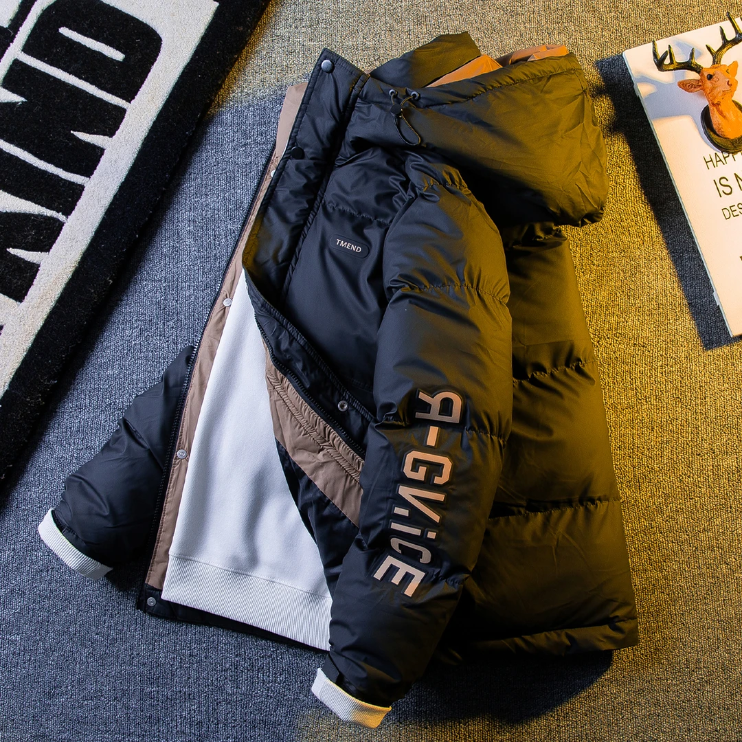 LEROLEHAR冬季潮牌免洗工装羽绒棉服男士加厚保暖棉衣夹克外套