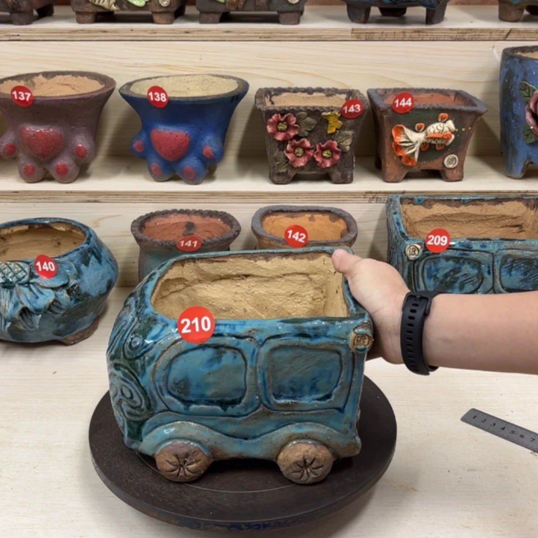 【闪购商品】紫砂花盆210号内口16×13.5外高13