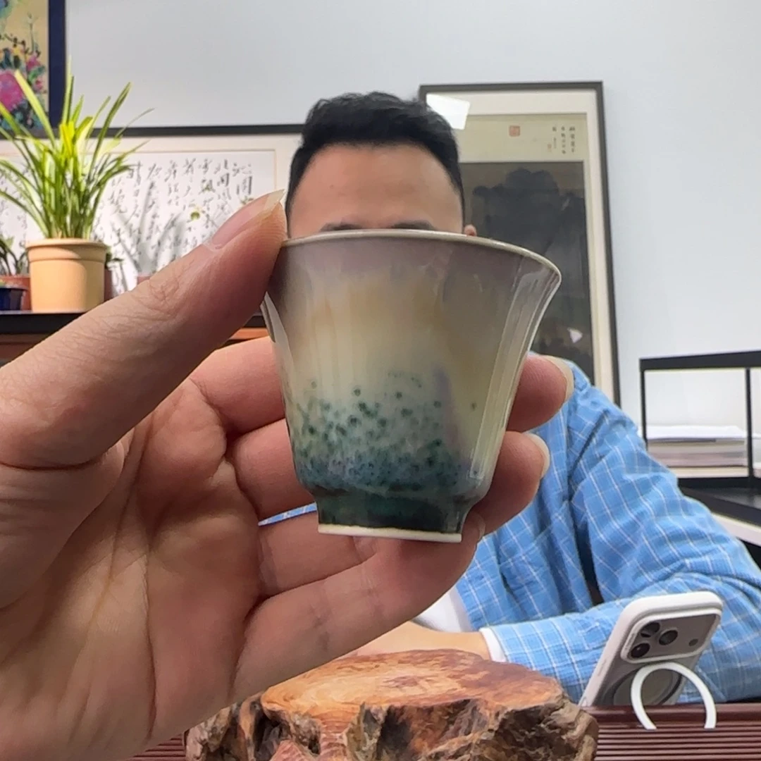 景德镇窑变主人杯一起种青山