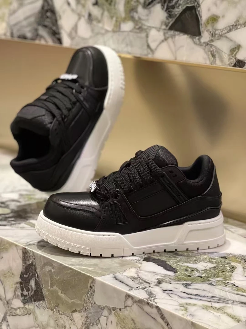 欧品男士四季休闲时尚百搭日常潮流百搭高端休闲皮鞋  1A-1