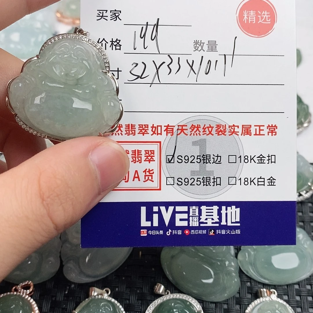 翡翠银S925镶嵌颈饰