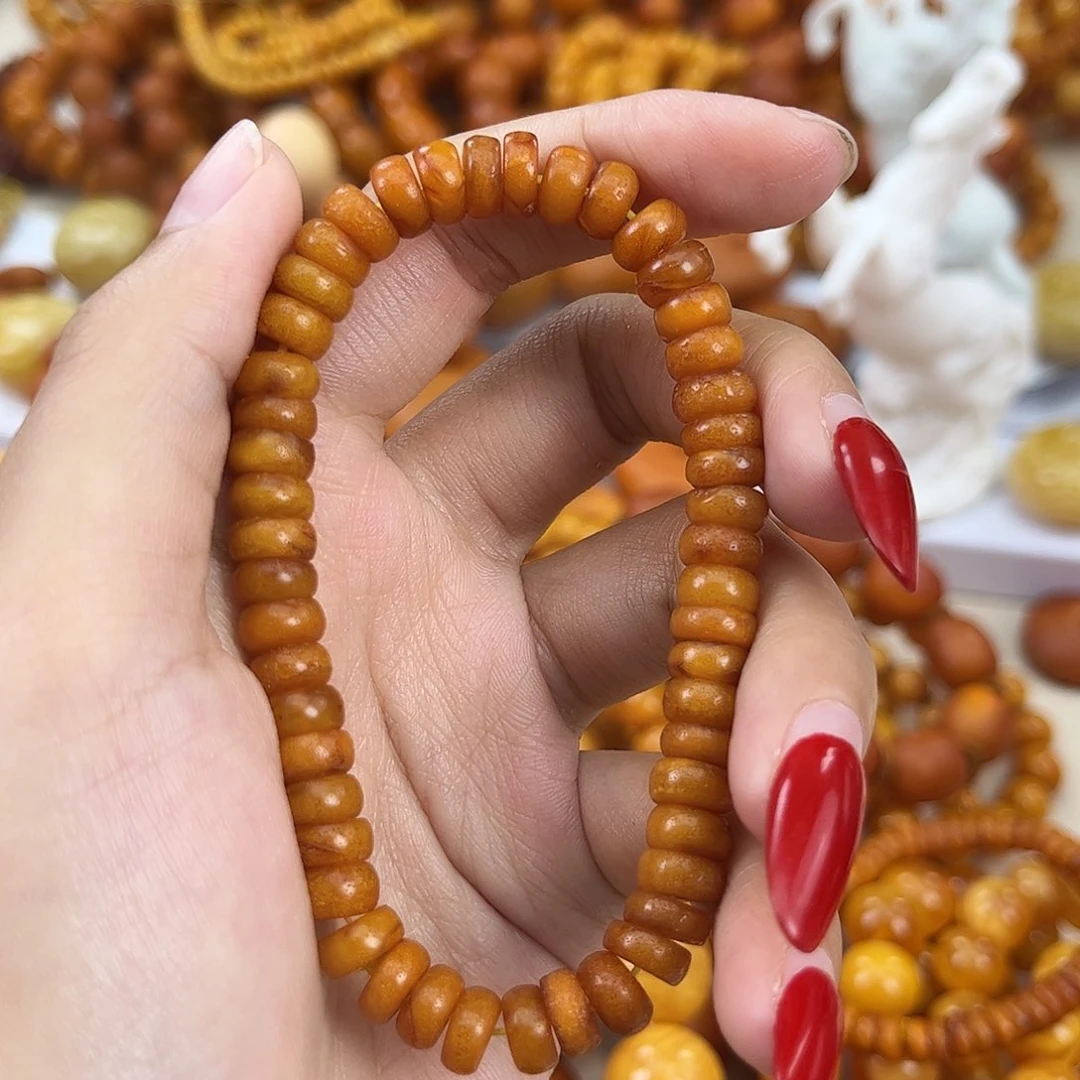 琥珀颈饰未镶嵌蜜蜡