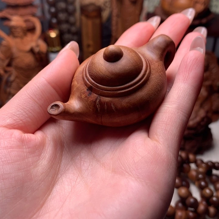檀香木把件老山檀香把把壶瑕疵