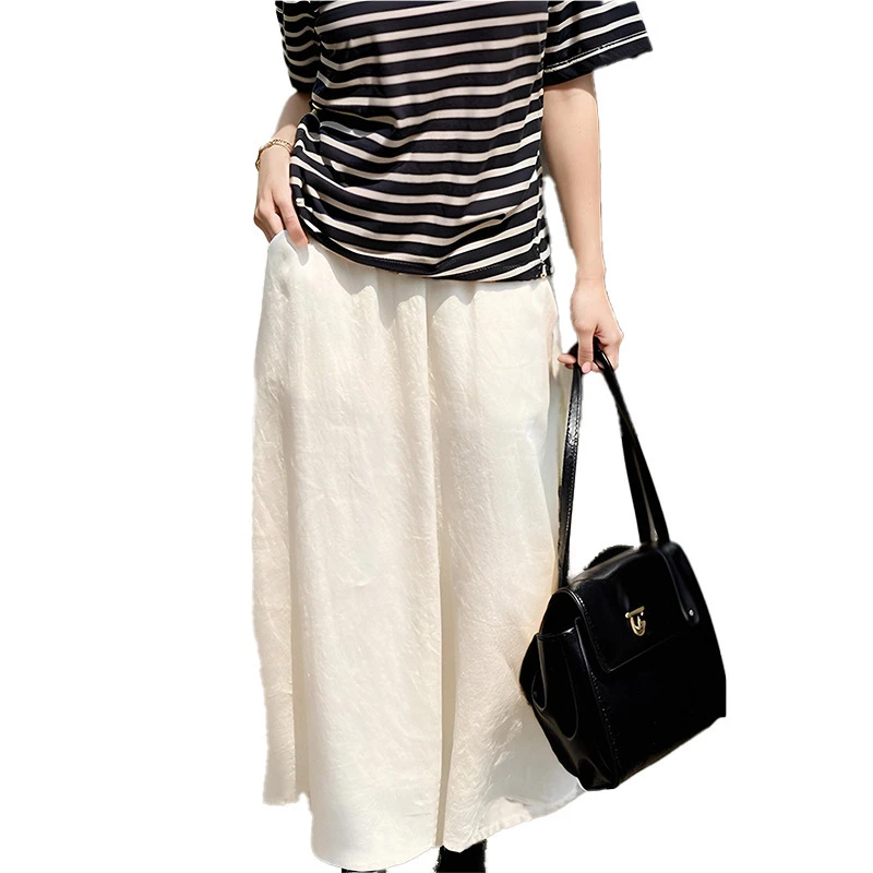 小香风高腰显瘦气质百搭半身裙女新款高级感中长款a字裙7403