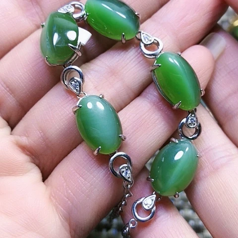 和田玉银S925镶嵌戒指