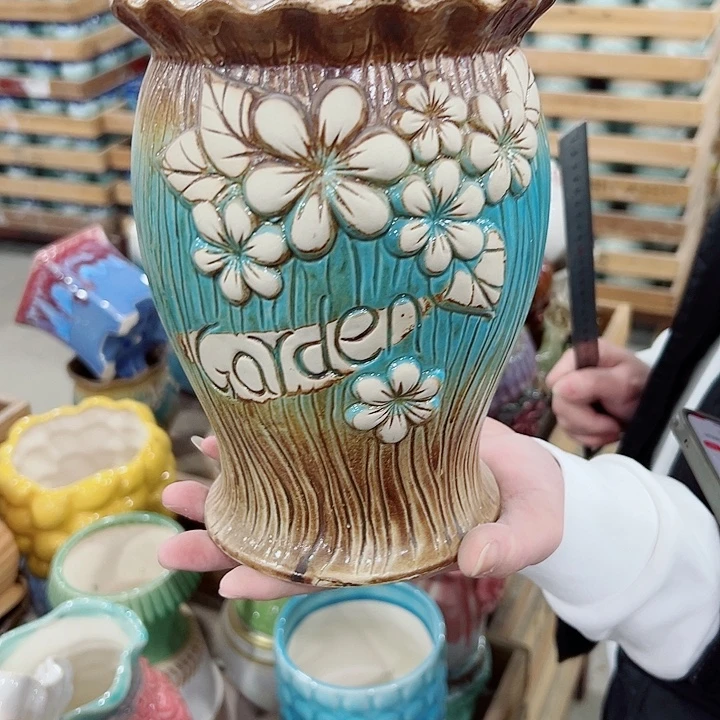 有孔.凑满10元发货多肉陶瓷花盆！