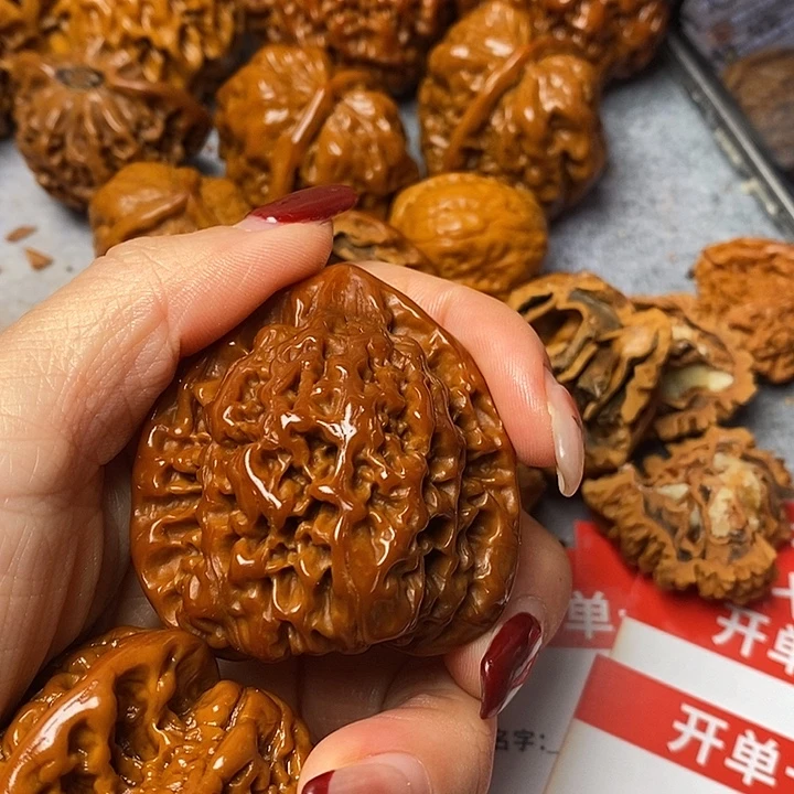 可***乐文玩核桃把件官帽