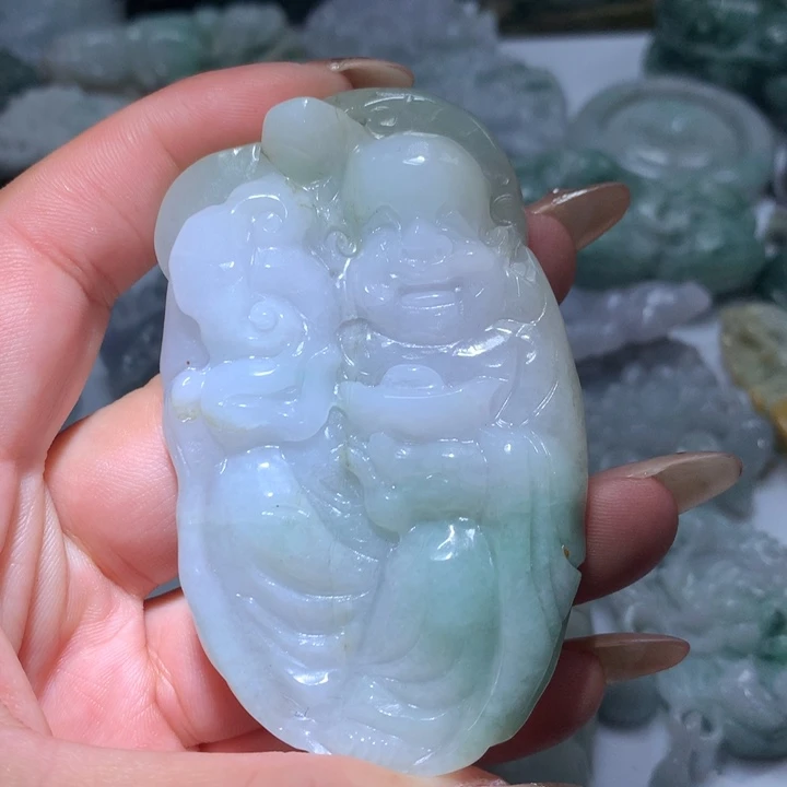 翡翠未镶嵌颈饰保真天然A货翡翠