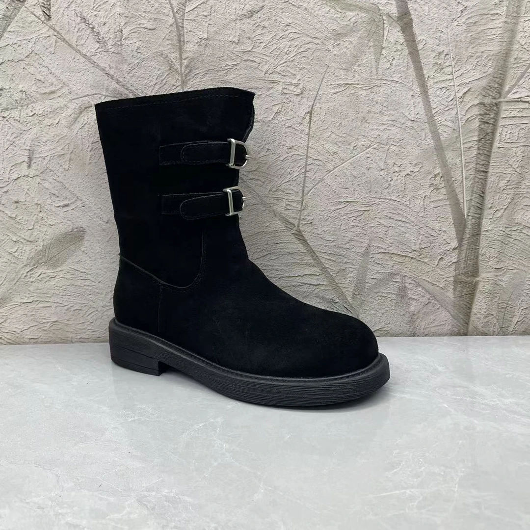 短靴女女靴子（牛皮）00096 绒（孤品）e区35/38码
