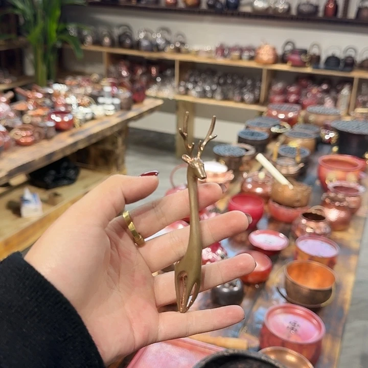 紫铜手工壶叉一个